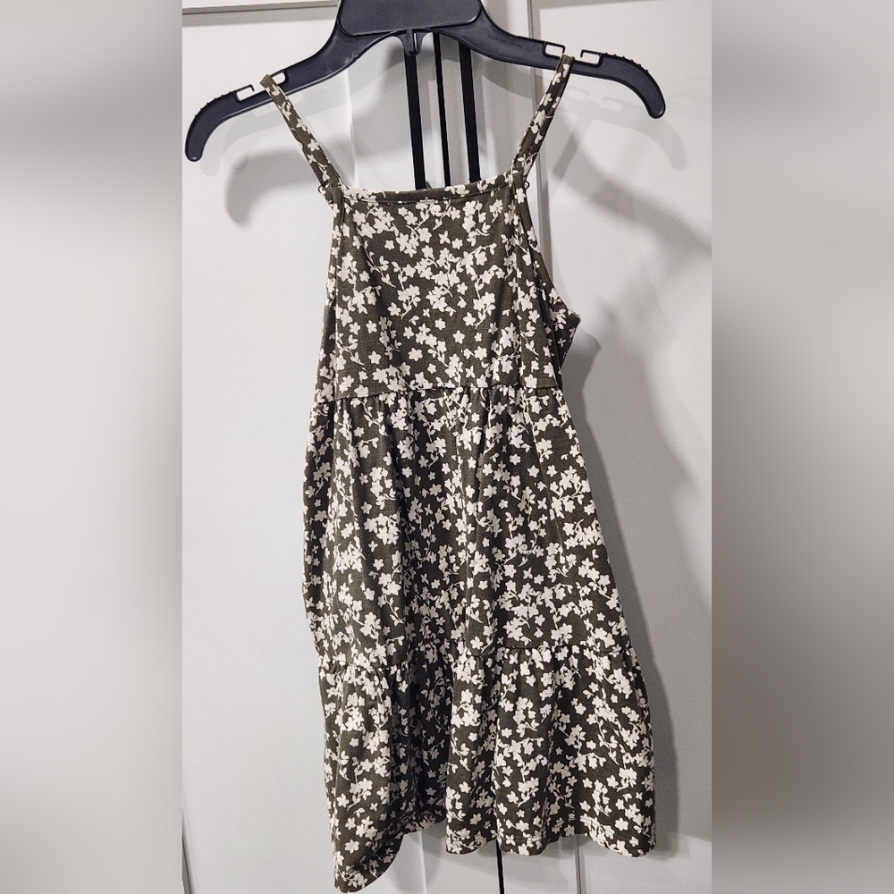 GAP Kids Casual Dress - Olive Green and White Floral NWOT